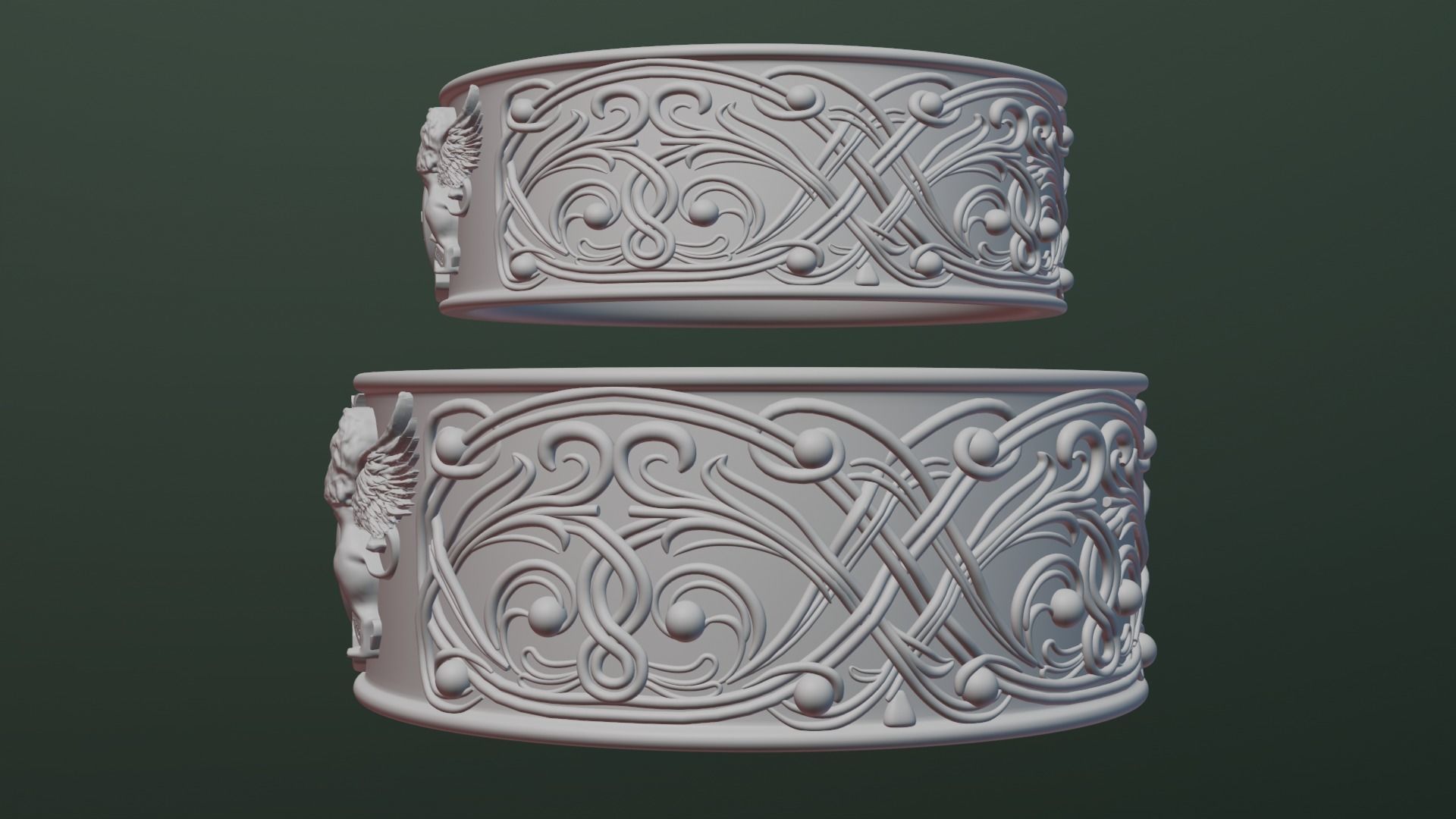 Family ring 3D print model_9