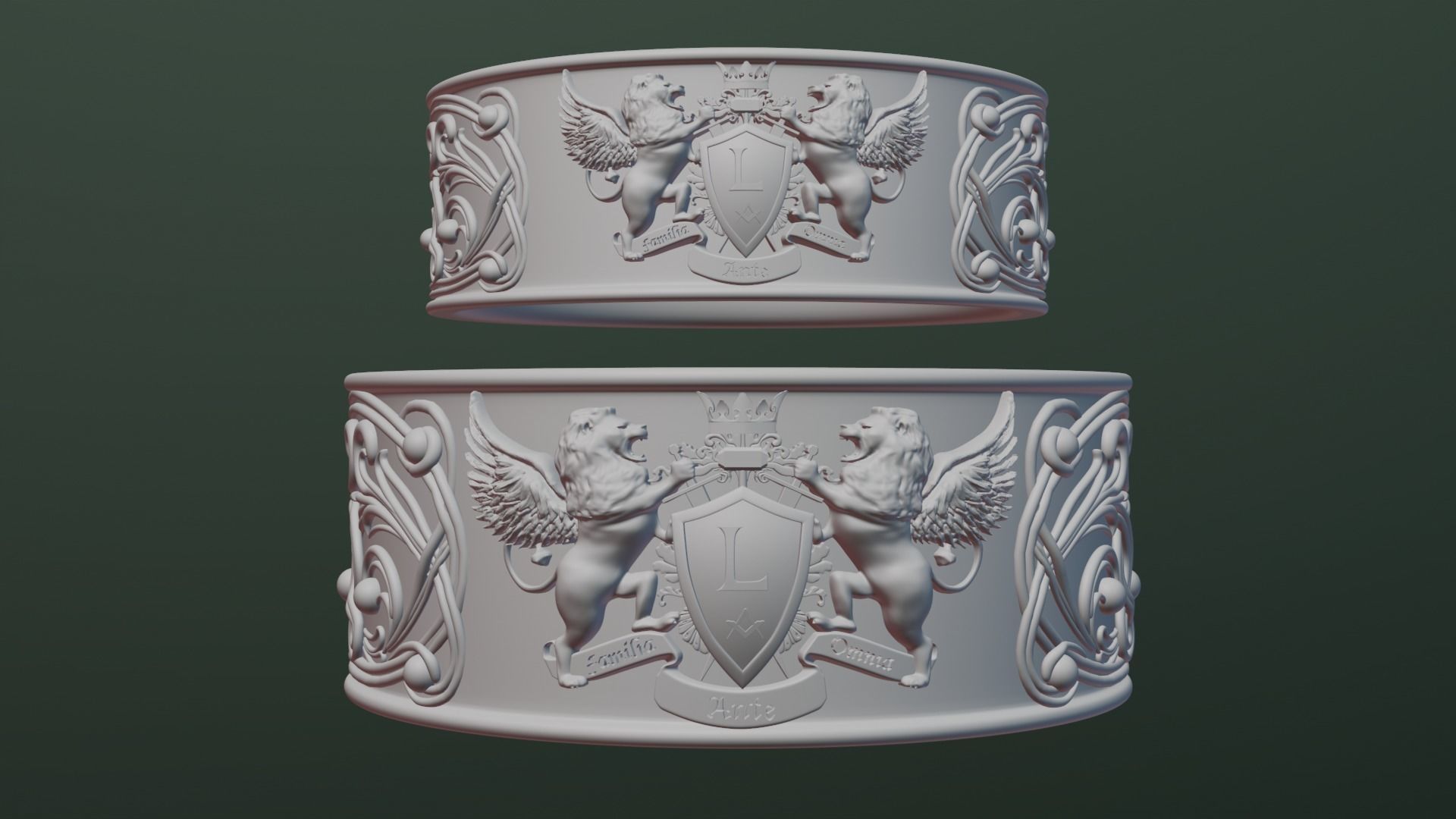 Family ring 3D print model_6