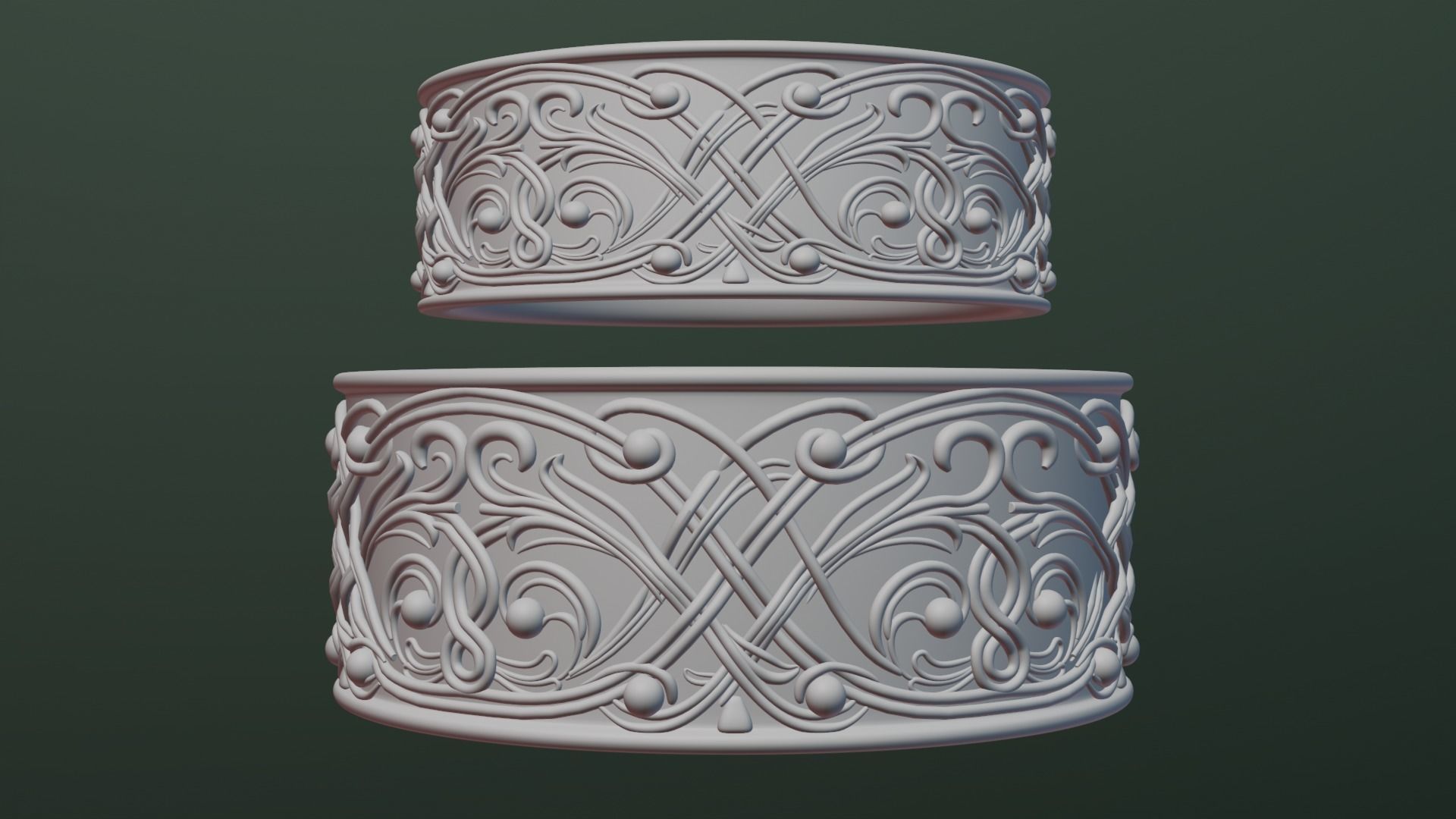 Family ring 3D print model_8