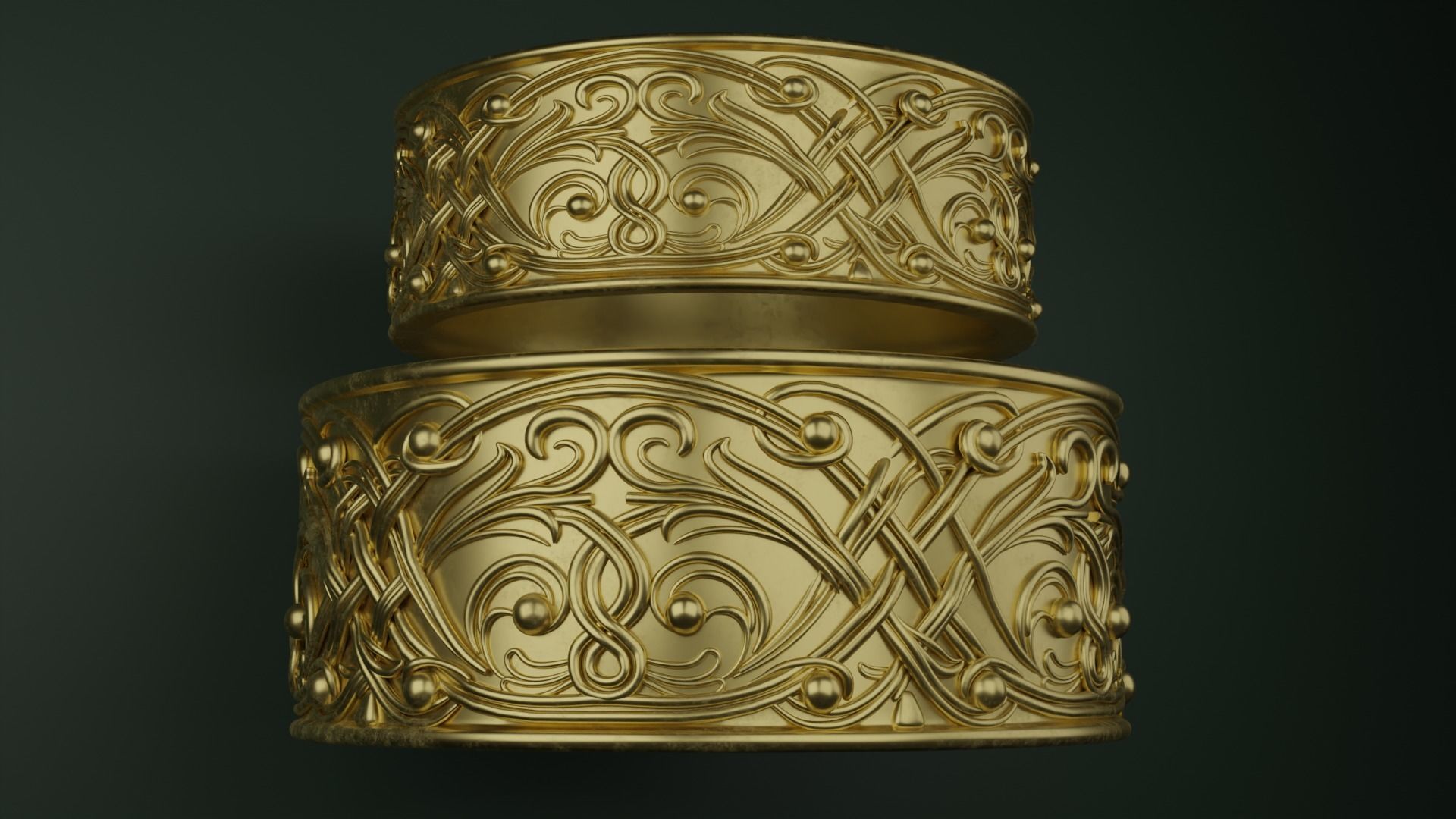 Family ring 3D print model_5