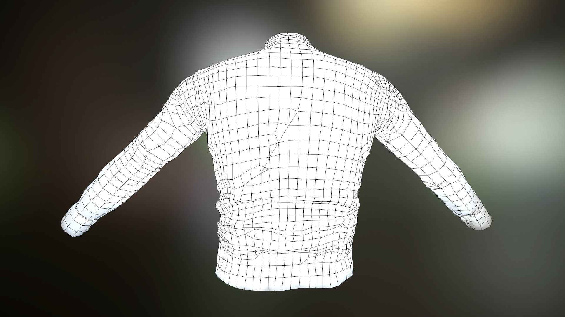 Brown Flannel Button Up Shirt  Low-poly 3D model_14