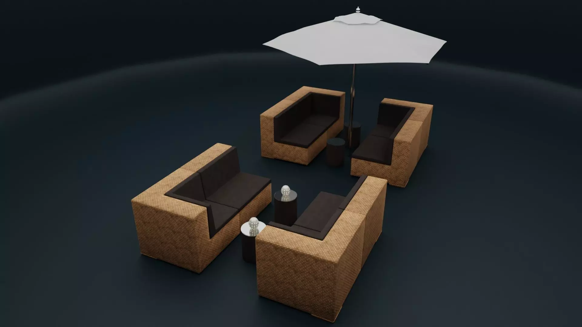 TABLE AND CHAIRS 3D model