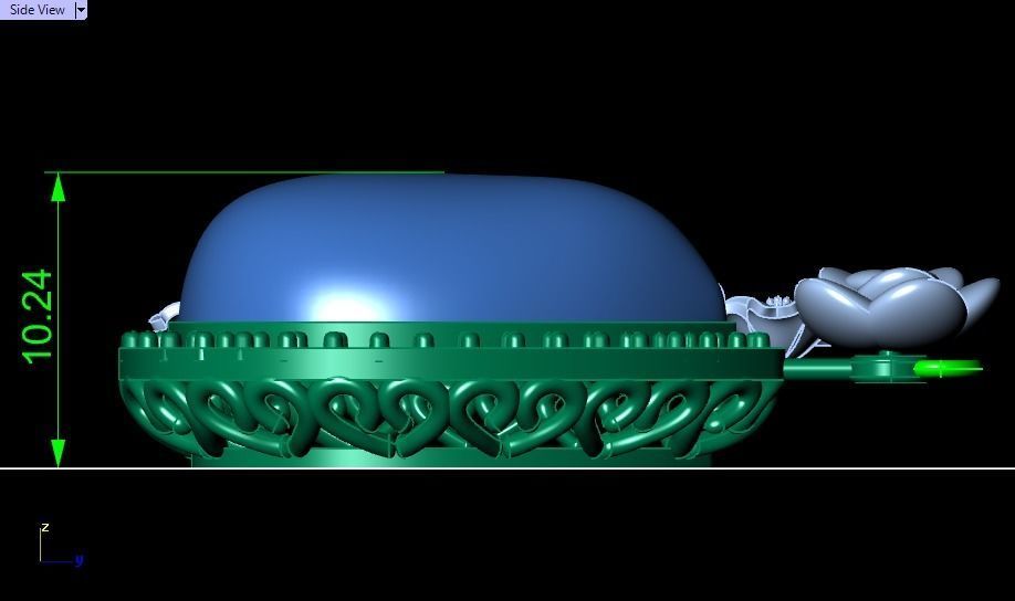 rose pendant 3D print model_11