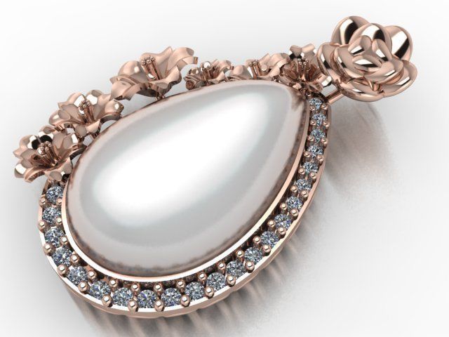 rose pendant 3D print model_19