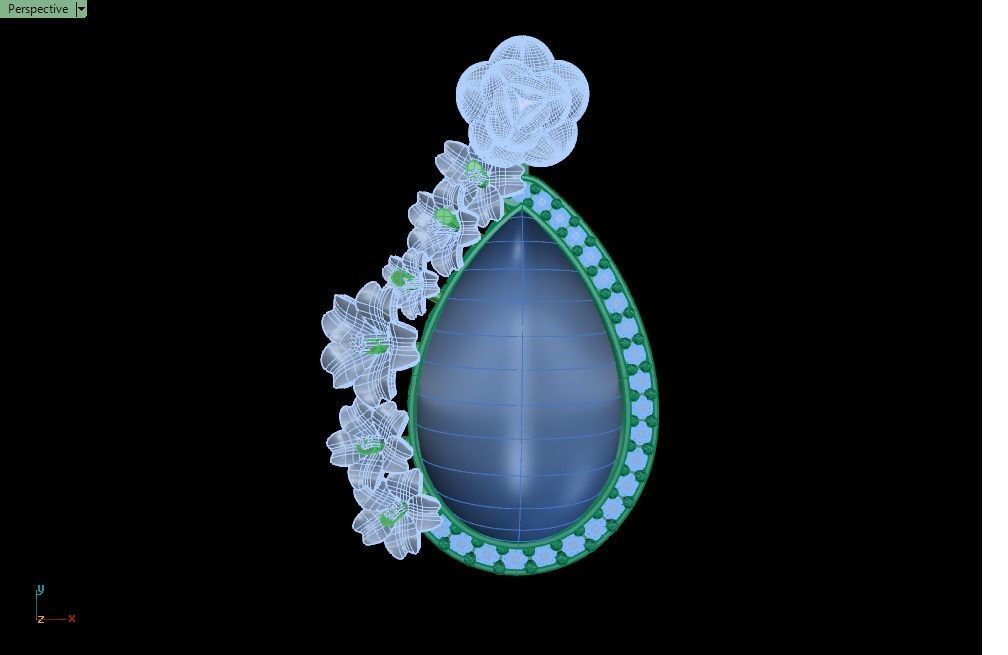 rose pendant 3D print model_32