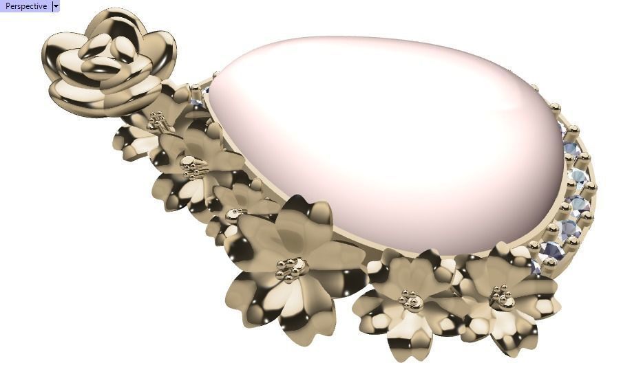 rose pendant 3D print model_26