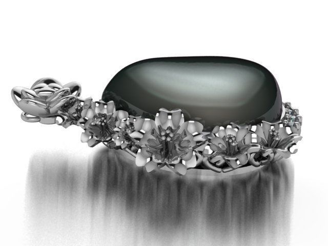 rose pendant 3D print model_27