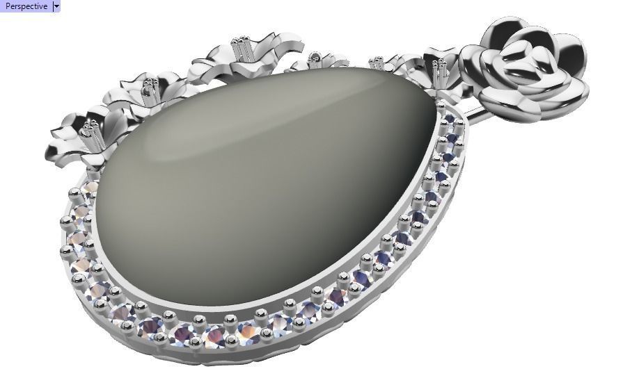 rose pendant 3D print model_29