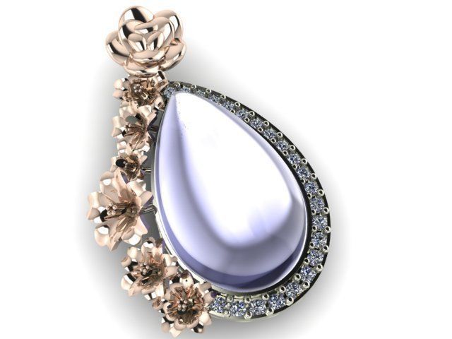 rose pendant 3D print model_39