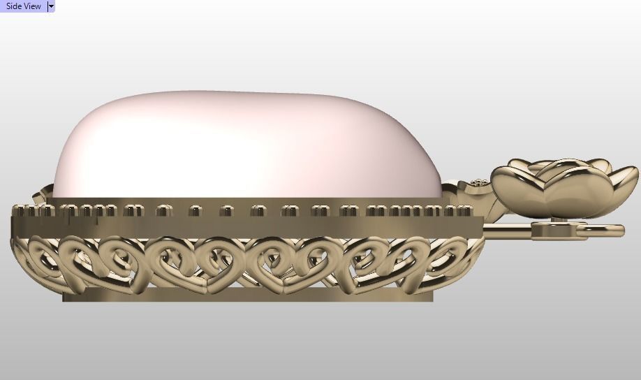 rose pendant 3D print model_30