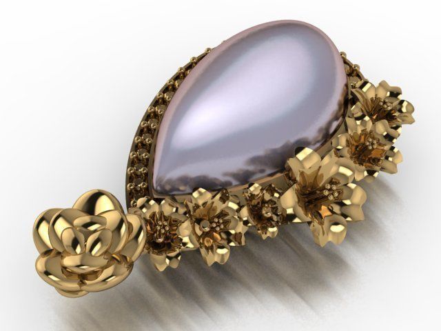 rose pendant 3D print model_16