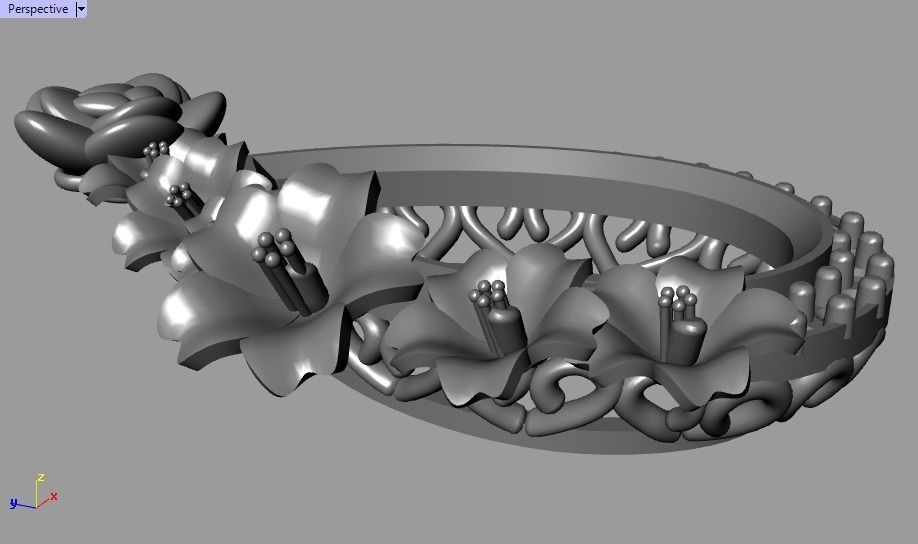 rose pendant 3D print model_22