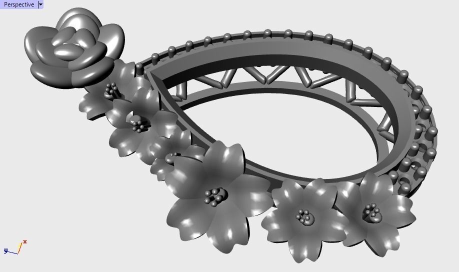 rose pendant 3D print model_24