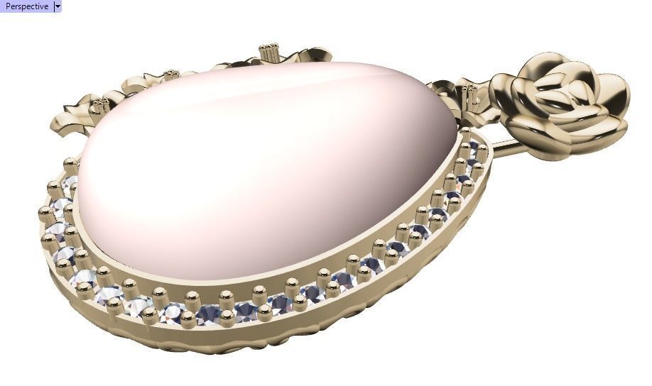 rose pendant 3D print model_18