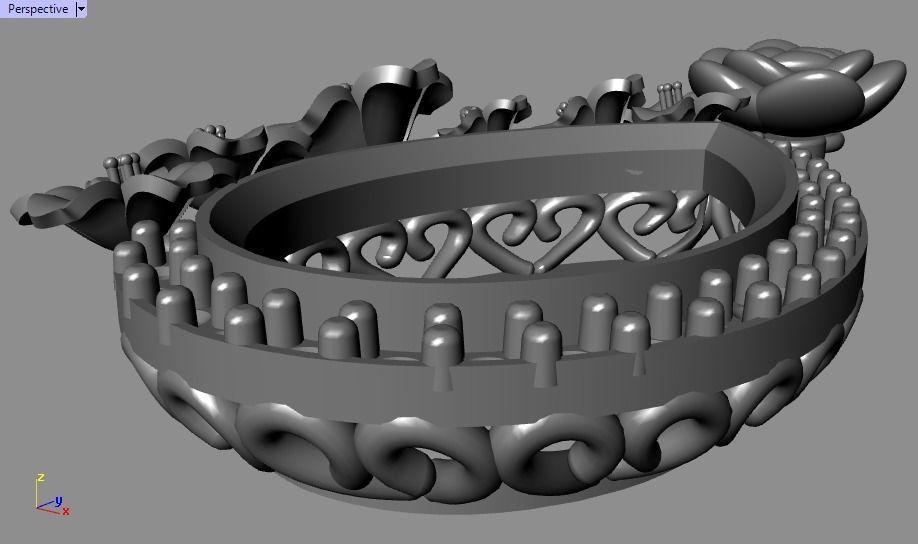 rose pendant 3D print model_34