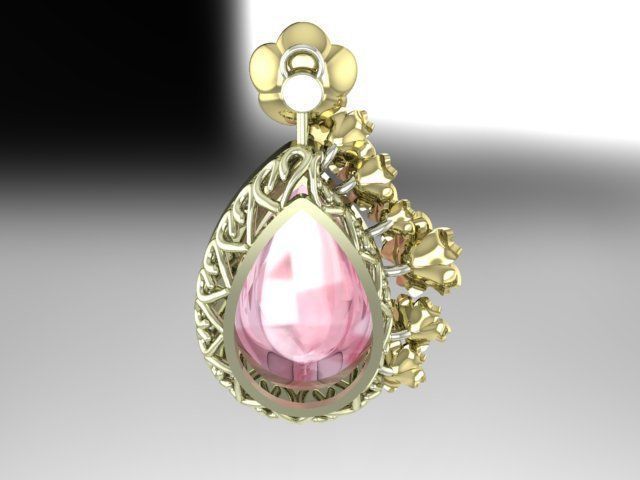 rose pendant 3D print model_40