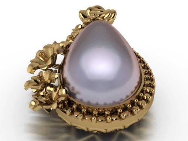 rose pendant 3D print model_4