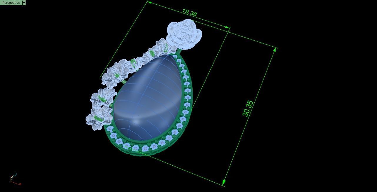 rose pendant 3D print model_44