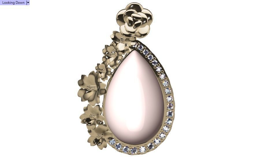 rose pendant 3D print model_23