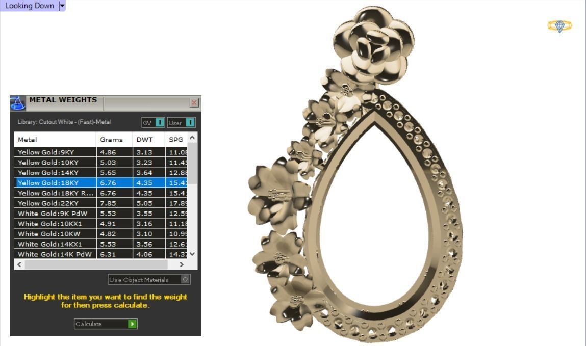 rose pendant 3D print model_13