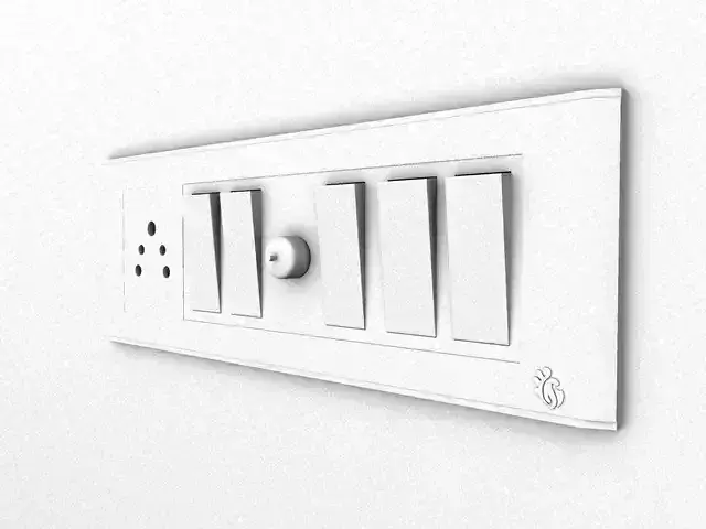 Electric Board With Switch 3D model Low-poly 3D model