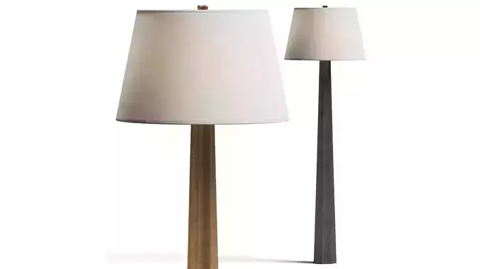 Mcgee and Co Fluted Spire Floor Lamp 3D model