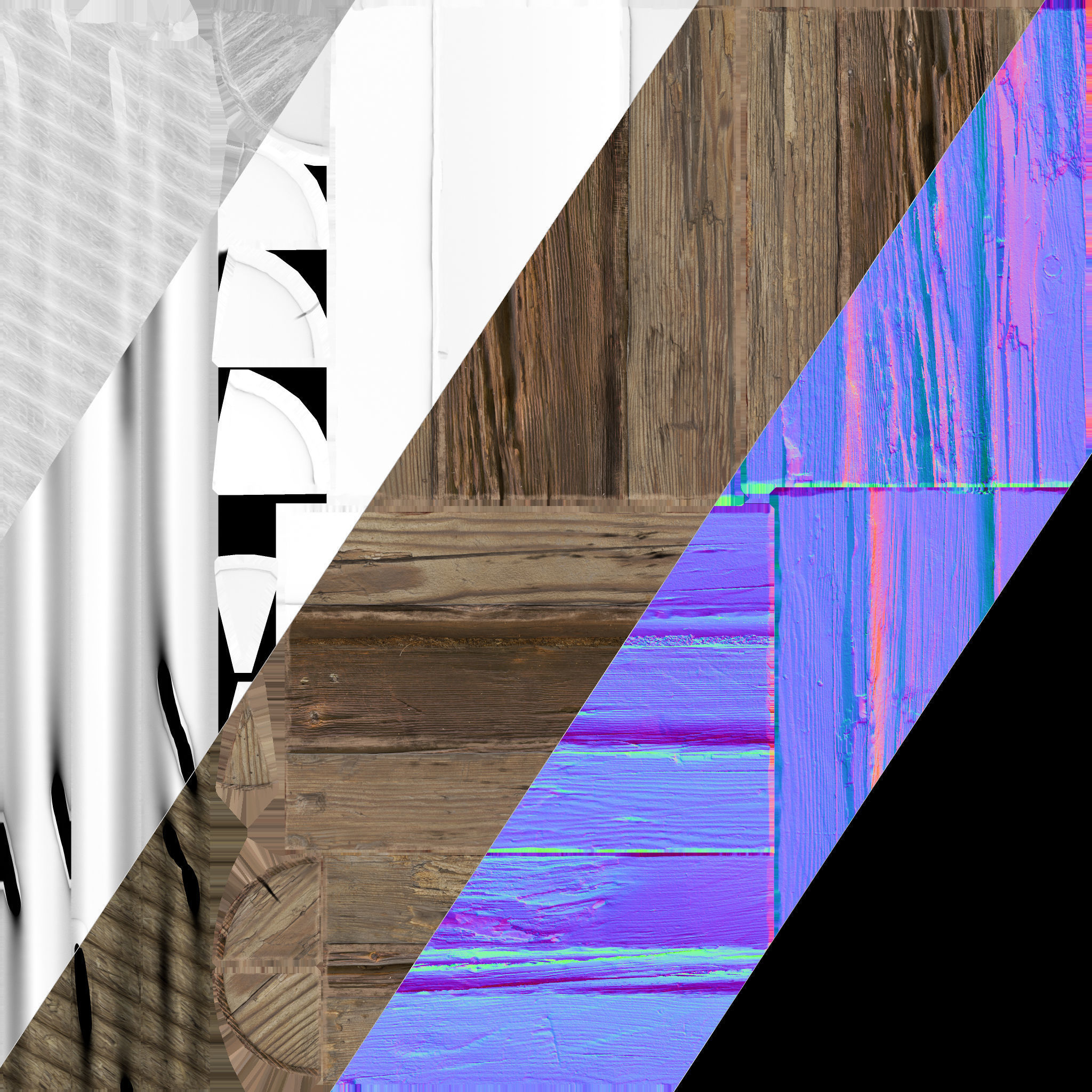 Bundle Of Firewood Low-poly 3D model_10