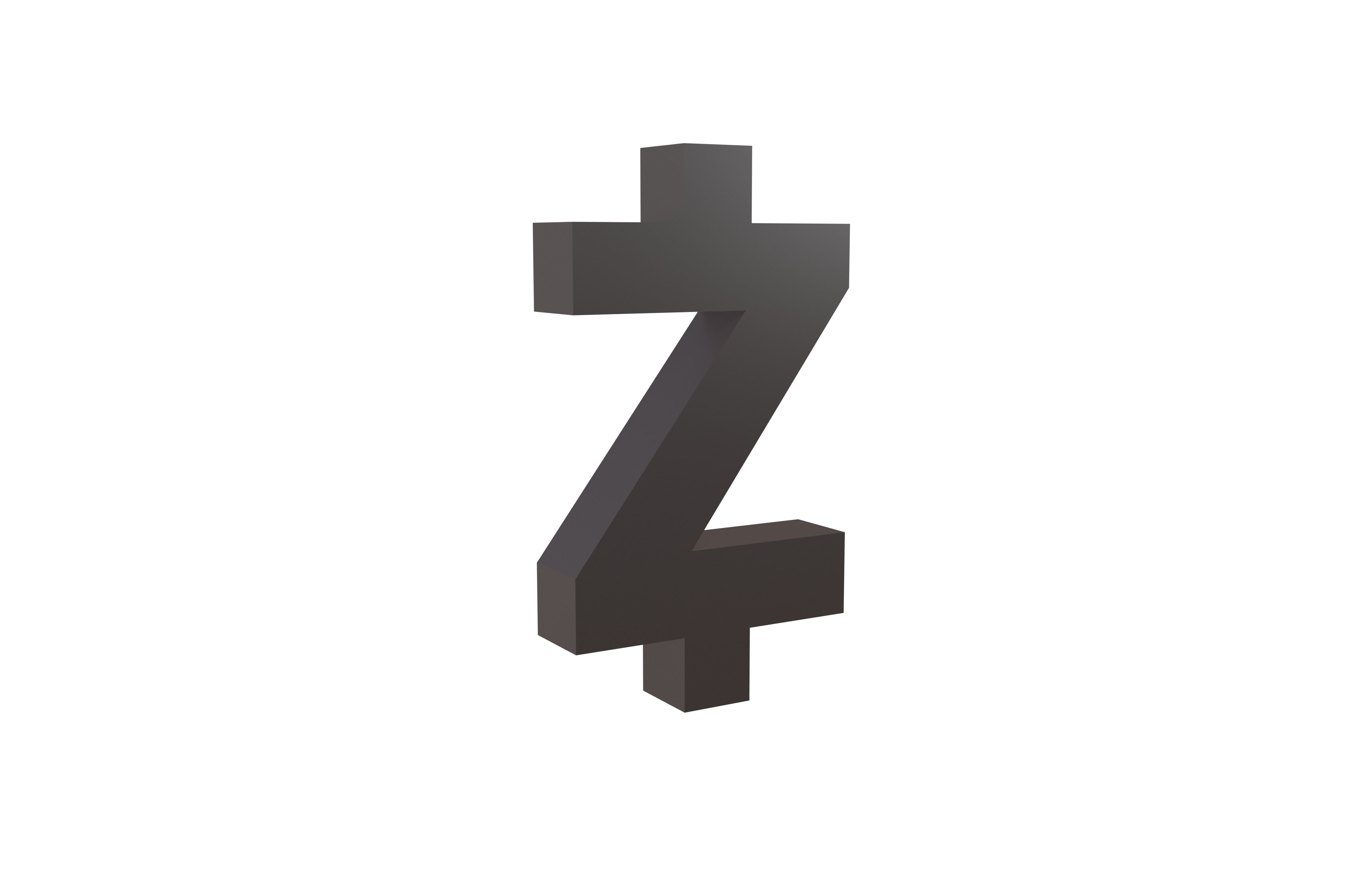 Zcash Coin V1 001 Low-poly 3D model_1