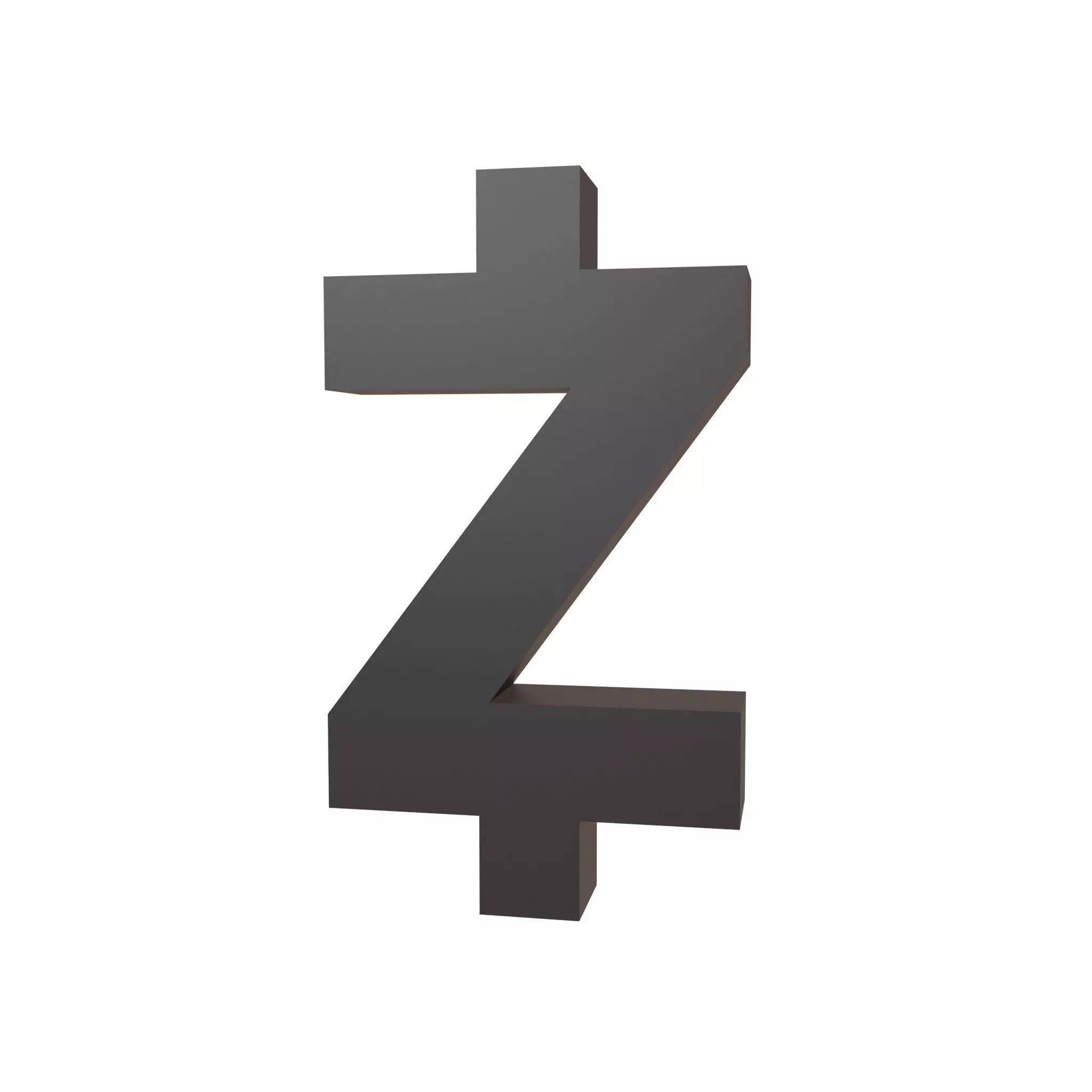 Zcash Coin V1 001 Low-poly 3D model_0