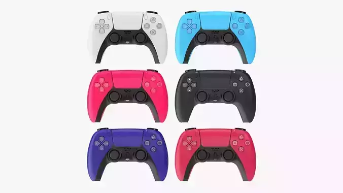 Sony PlayStation 5 DualSense controllers 3D Model Collection