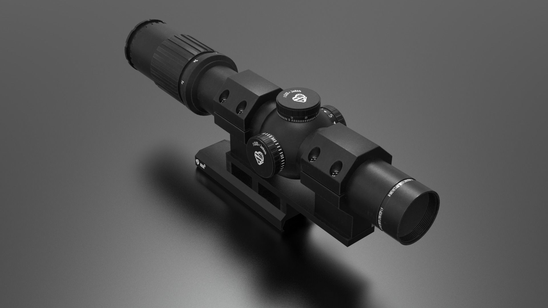 Leupold Mark 6 LPVO Low-poly 3D model_3