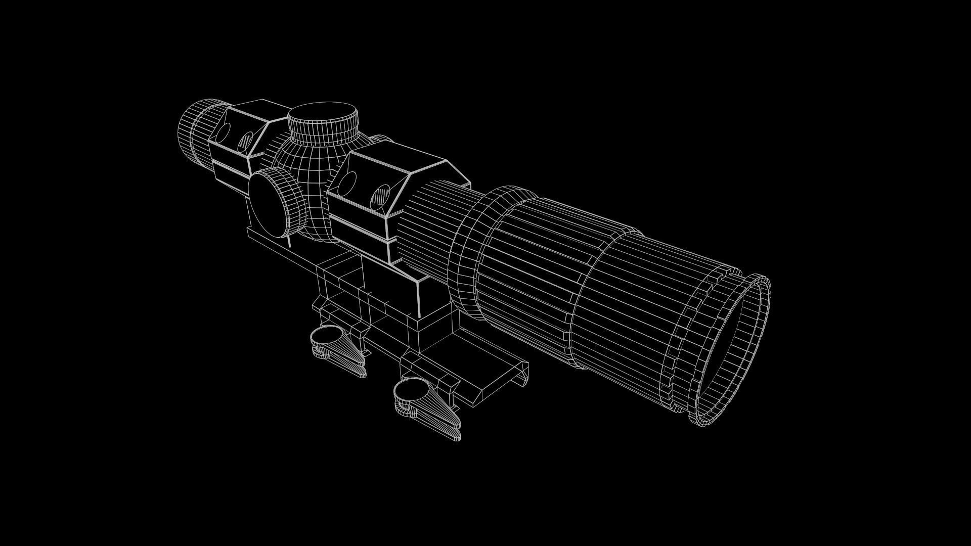 Leupold Mark 6 LPVO Low-poly 3D model_9