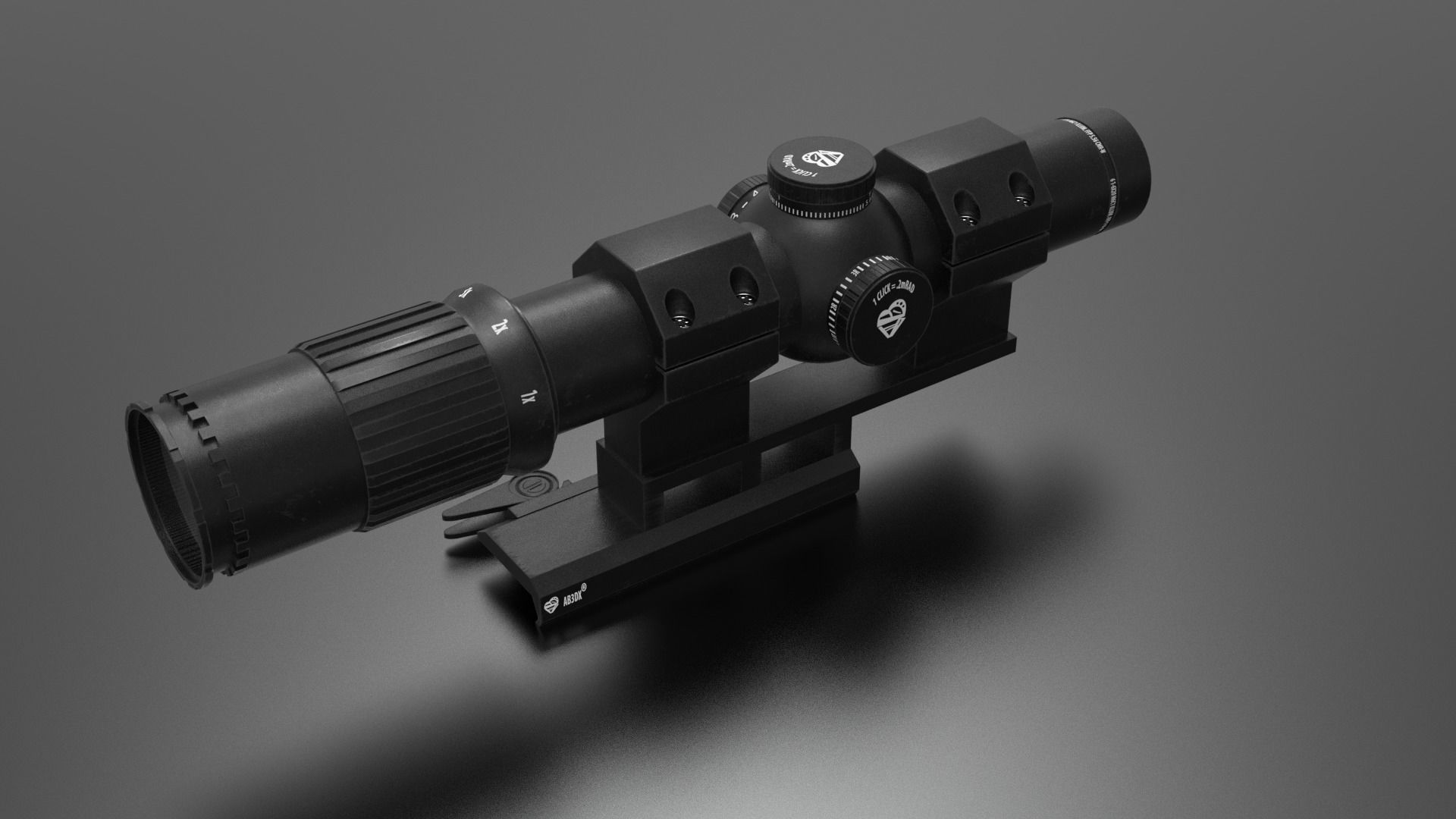 Leupold Mark 6 LPVO Low-poly 3D model_2