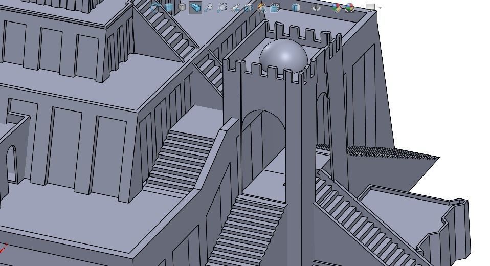 Ziggurat city 3d model 3D print model_5