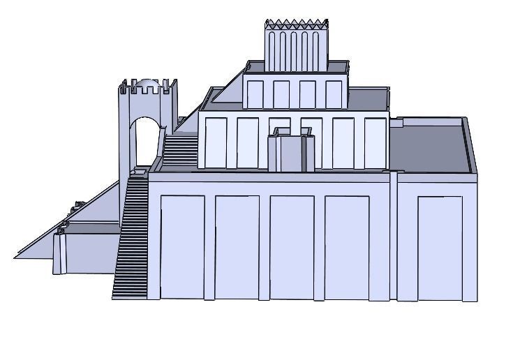 Ziggurat city 3d model 3D print model_3