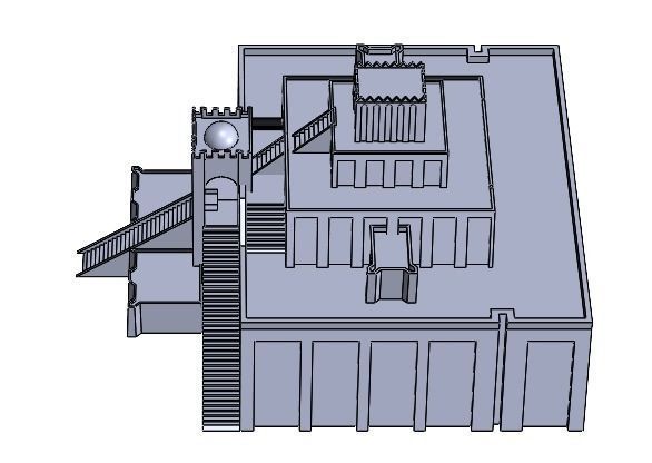 Ziggurat city 3d model 3D print model_8