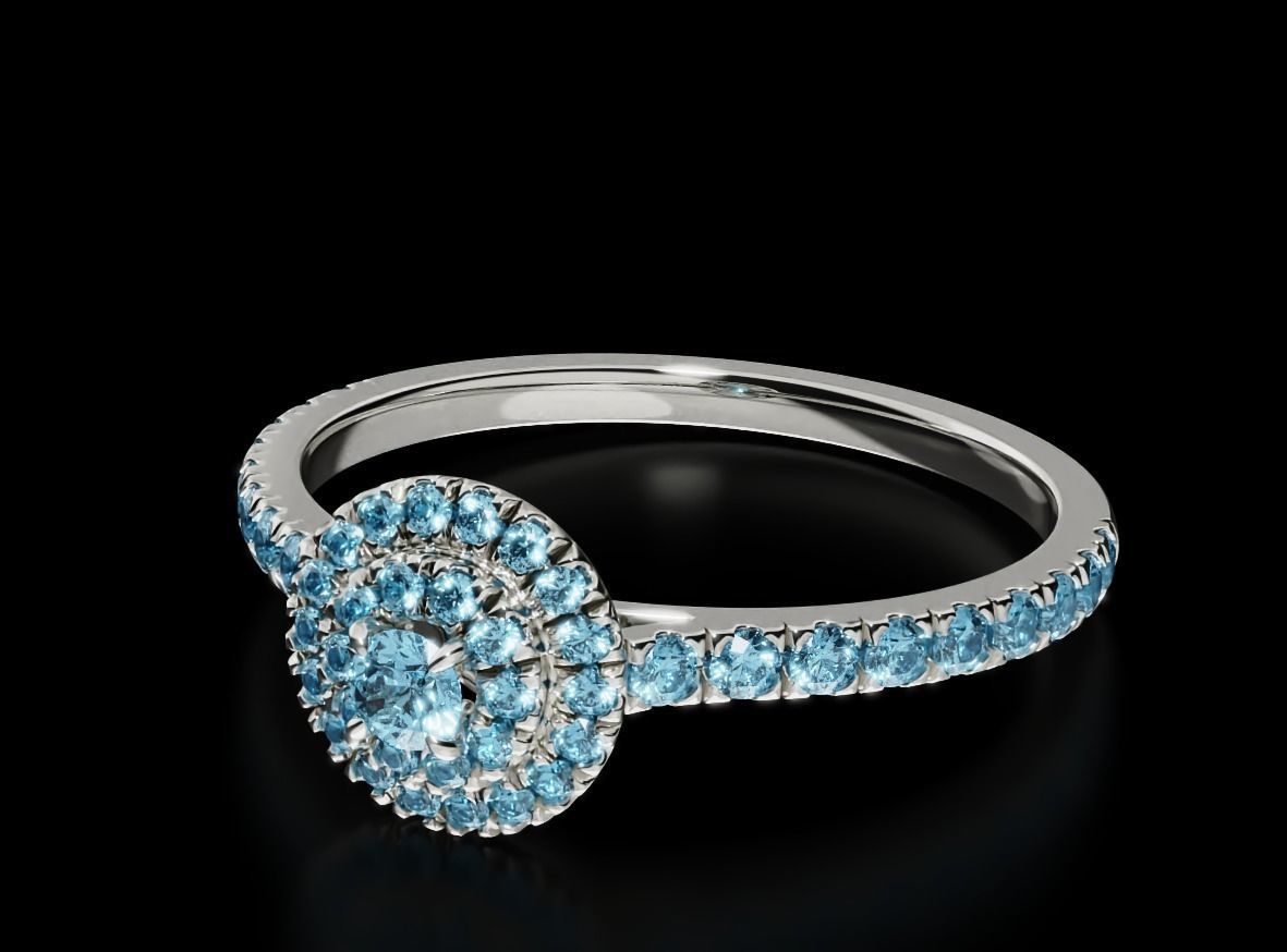 Engagement diamond ring 686 3D print model_11