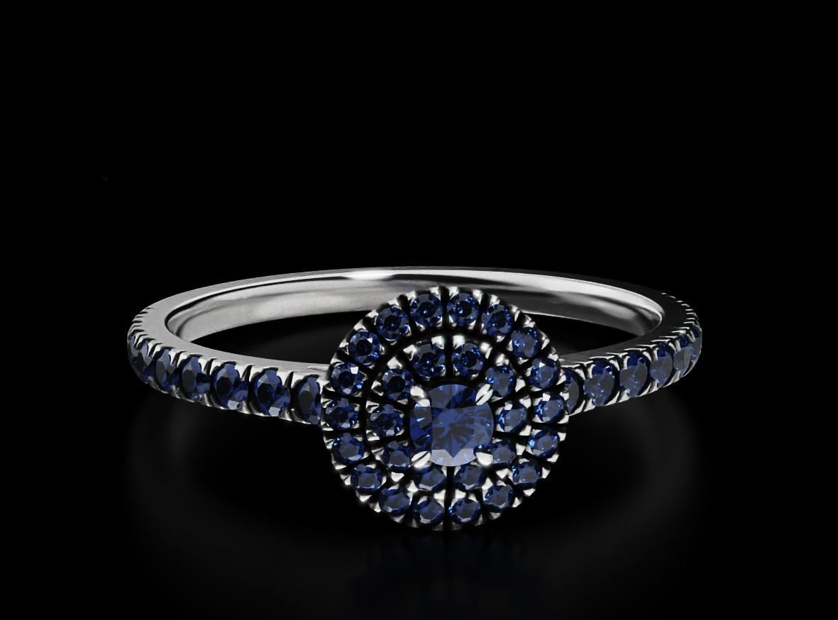 Engagement diamond ring 686 3D print model_10