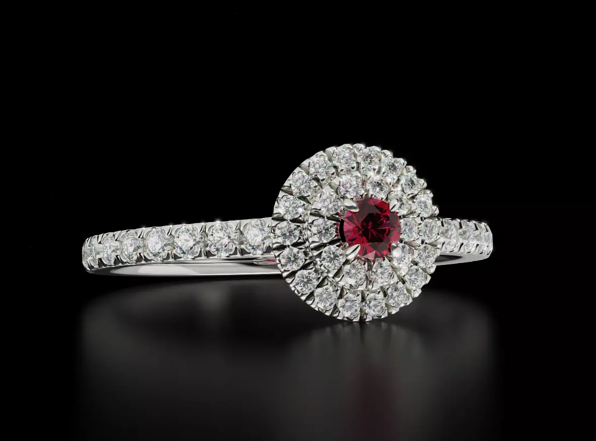 Engagement diamond ring 686 3D print model_0