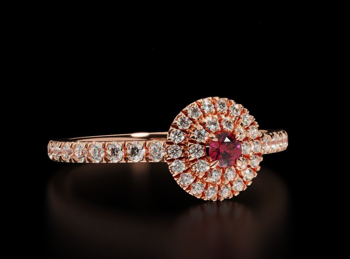 Engagement diamond ring 686 3D print model_6