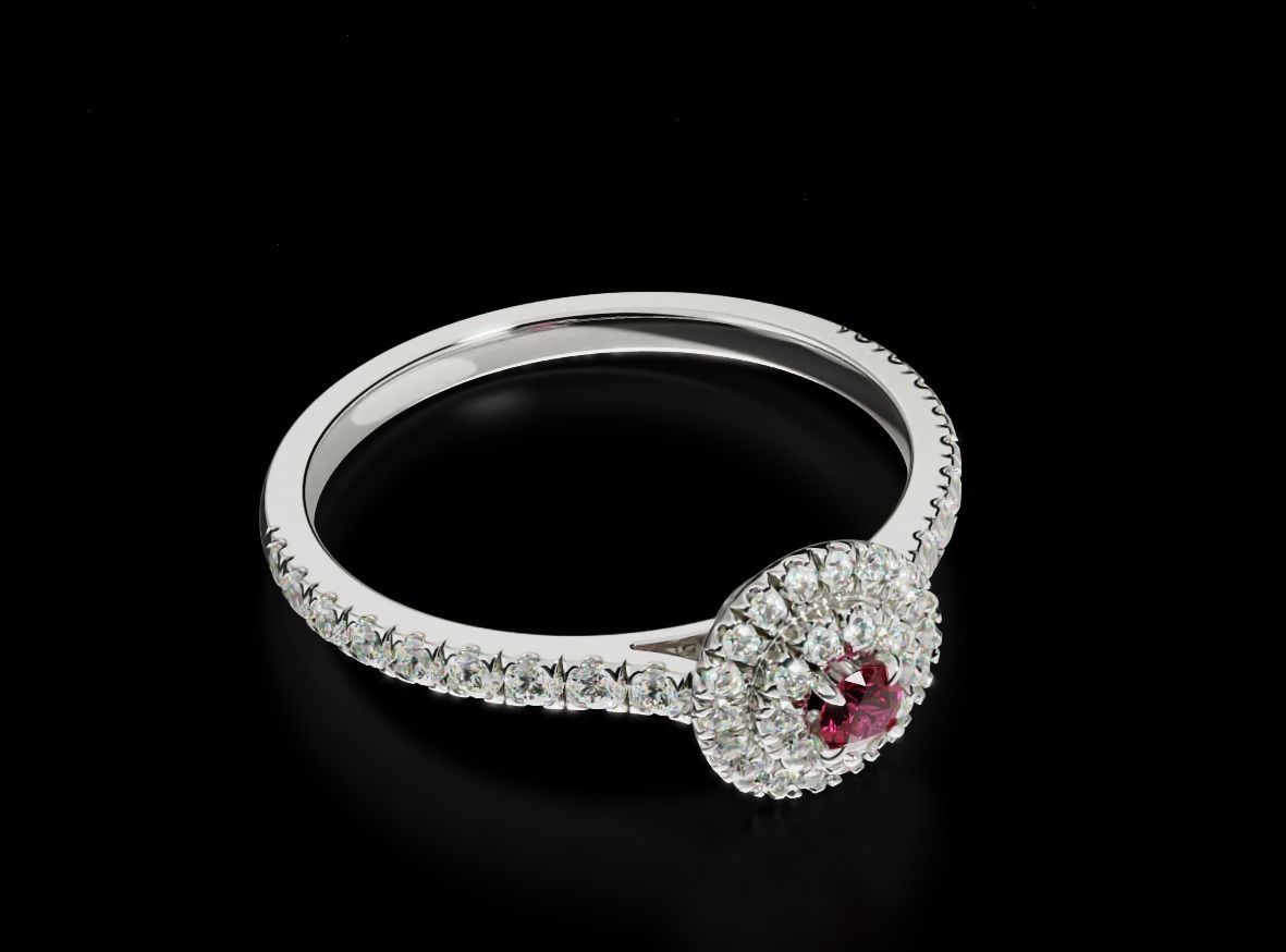 Engagement diamond ring 686 3D print model_13