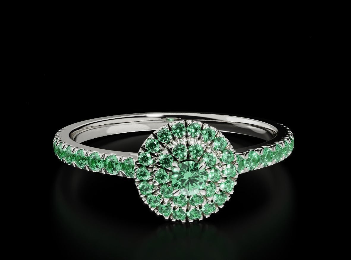 Engagement diamond ring 686 3D print model_9