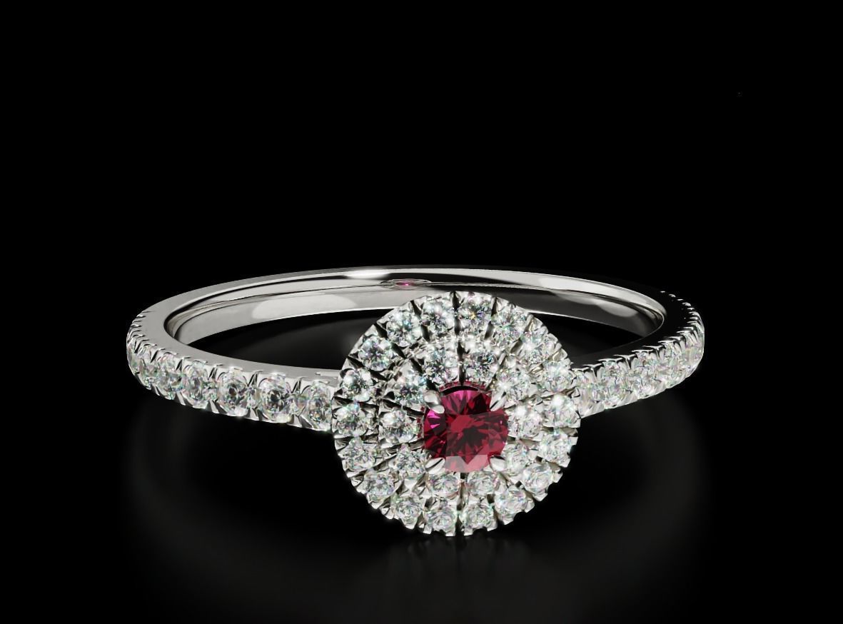 Engagement diamond ring 686 3D print model_14