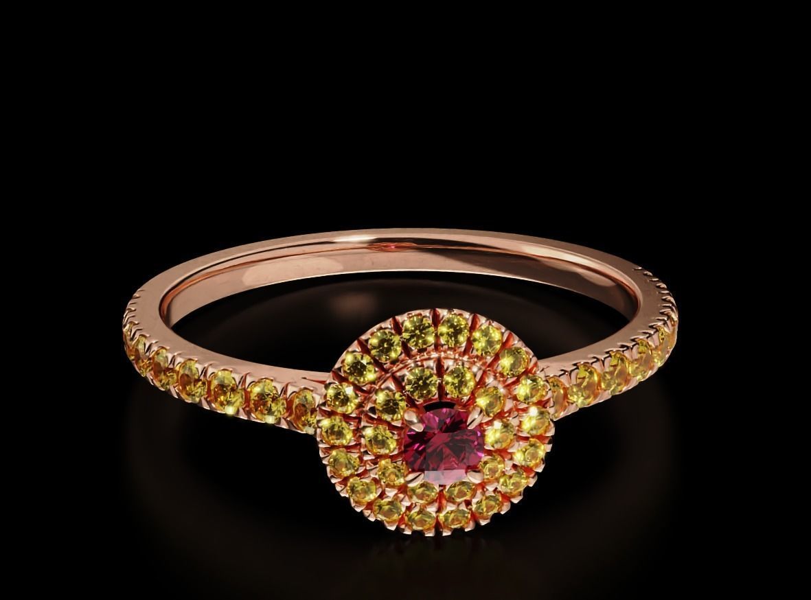 Engagement diamond ring 686 3D print model_8