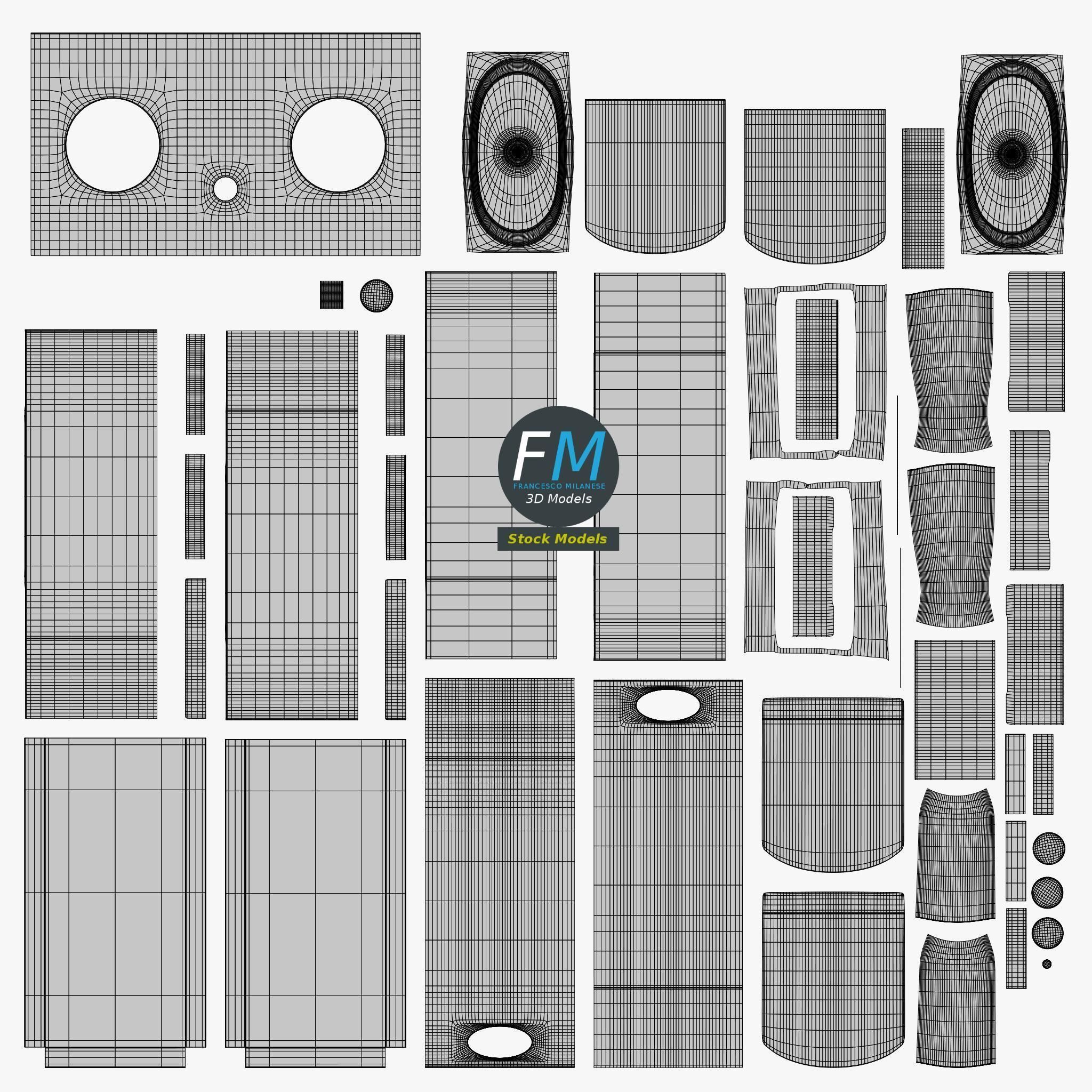PC speakers 2 3D model_11