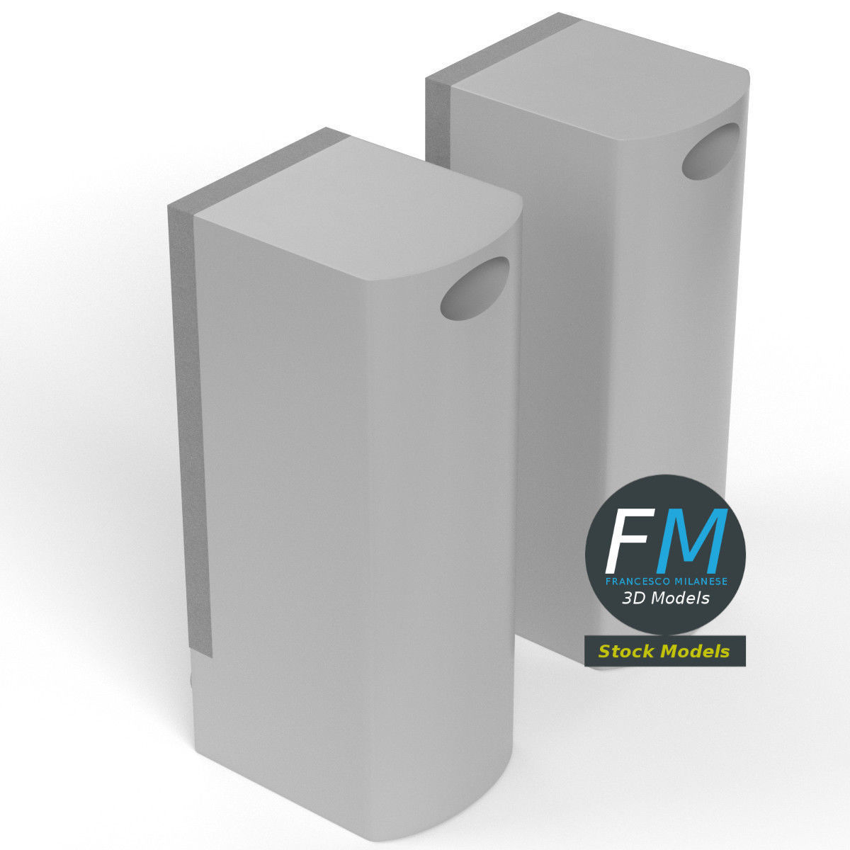 PC speakers 2 3D model_2