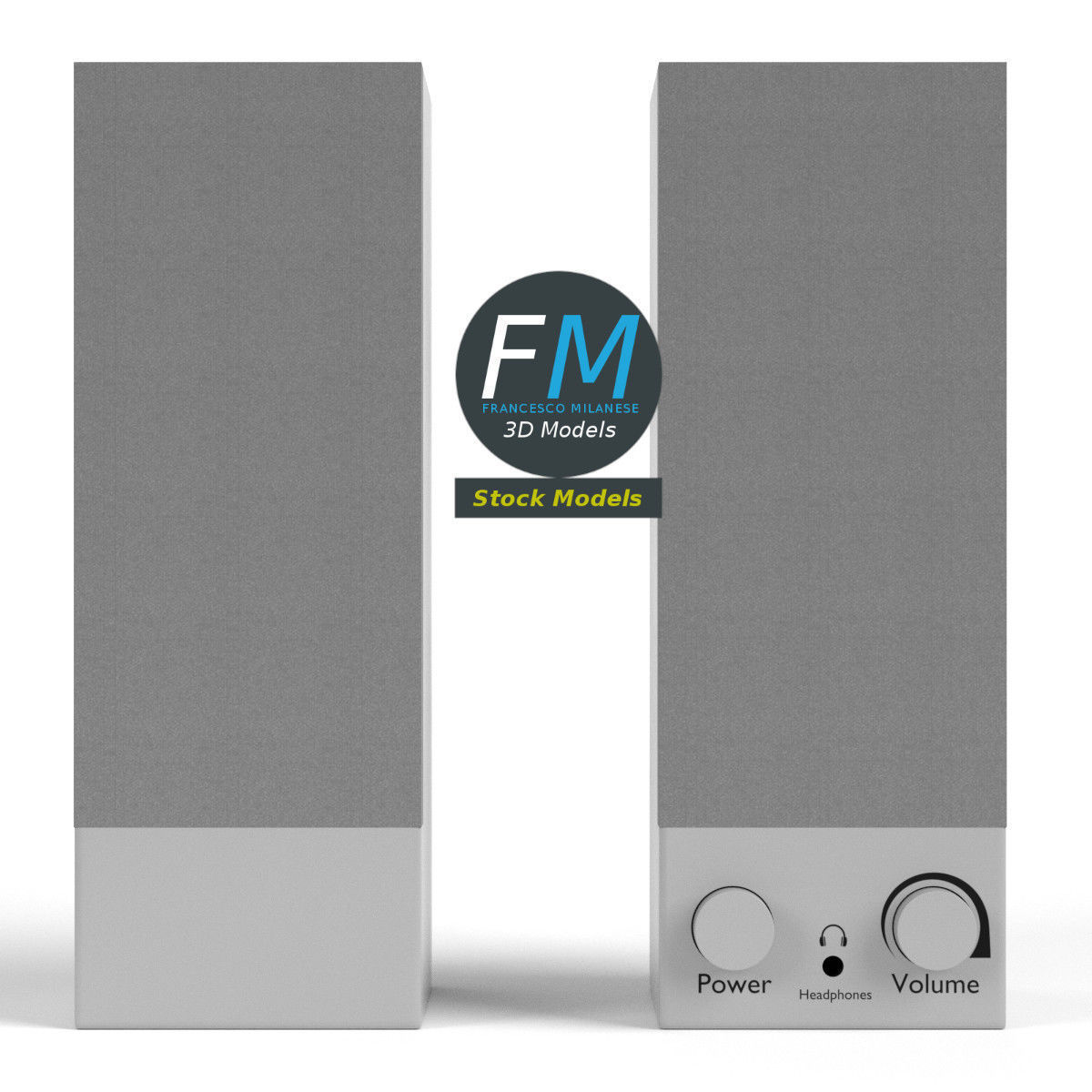 PC speakers 2 3D model_3