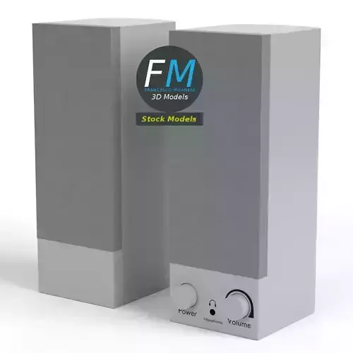 PC speakers 2 3D model