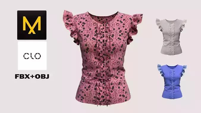 Female Blouse Marvelous Designer