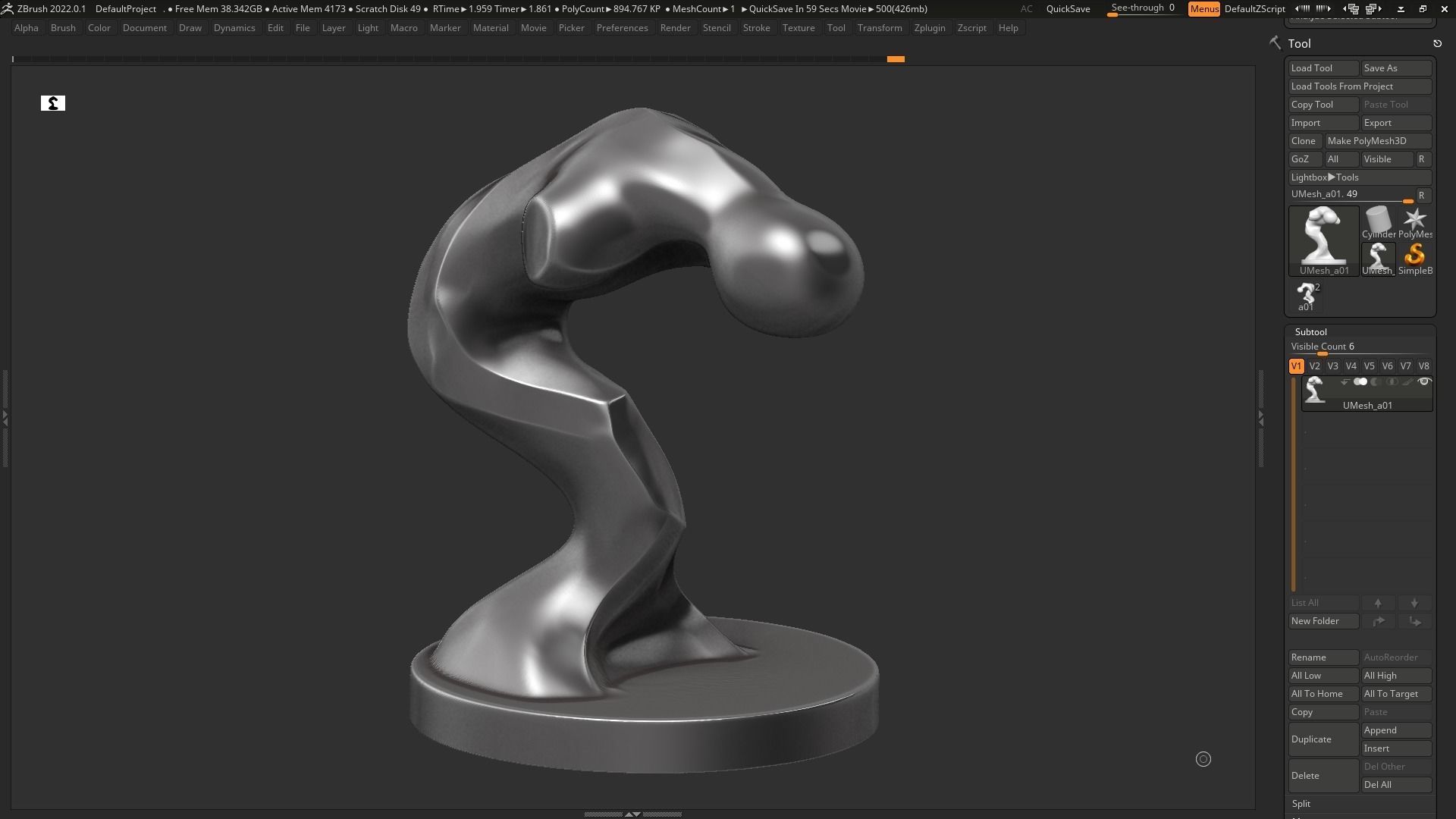 Modern Abstract Decorative sculpture 3d print model 130 3D print model_4